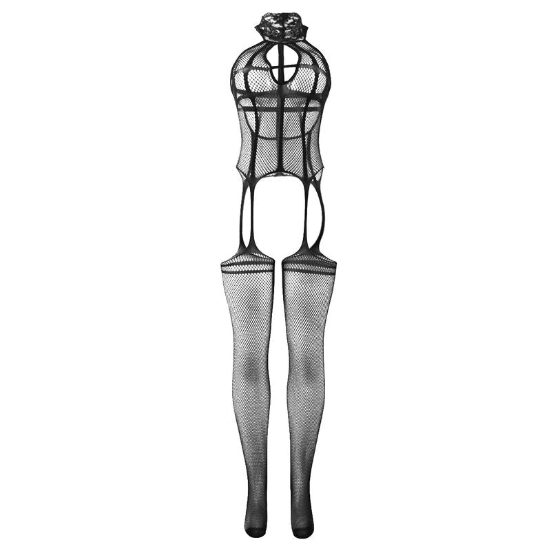 Comprar SUBBLIME Bodystocking Crotchless Negro – Diseño Elegante Con Estampados Para Comodidad Y Estilo-Noxtic
