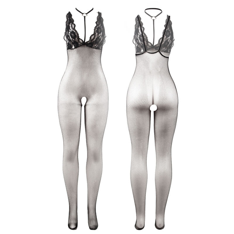 Comprar SUBBLIME Bodystocking Crotchless Negro – Diseño Elegante Con Rejilla Transparente Para Comodidad Total-Noxtic