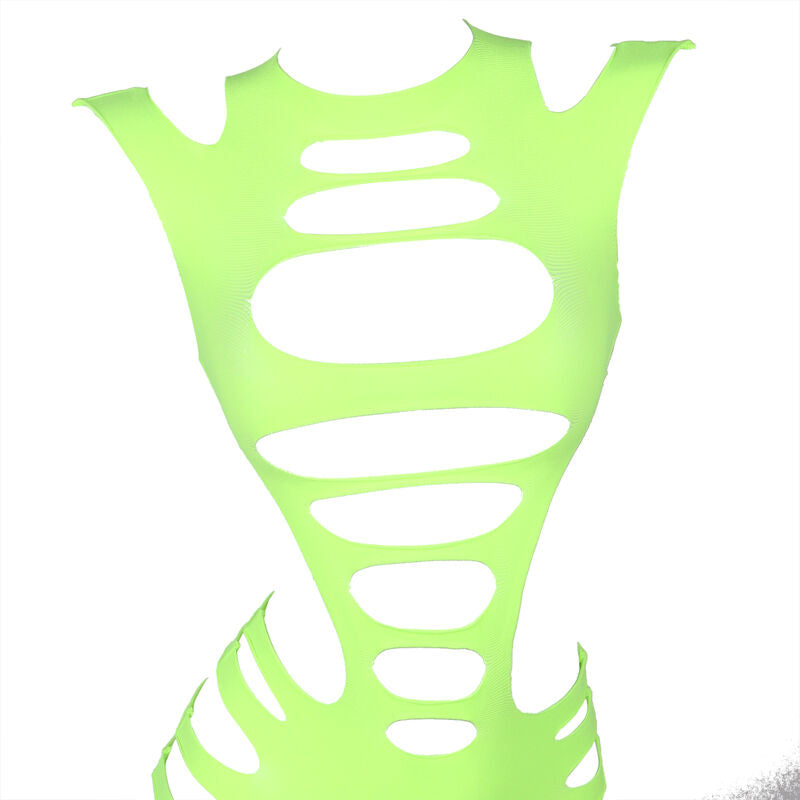 Abito a rete elasticizzata verde SUBBLIME – Elegante design a maniche lunghe per il comfort quotidiano