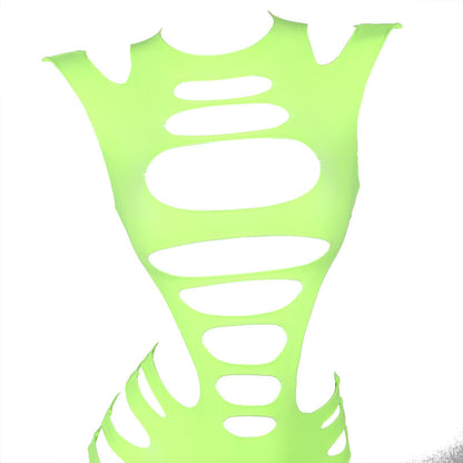 Abito a rete elasticizzata verde SUBBLIME – Elegante design a maniche lunghe per il comfort quotidiano