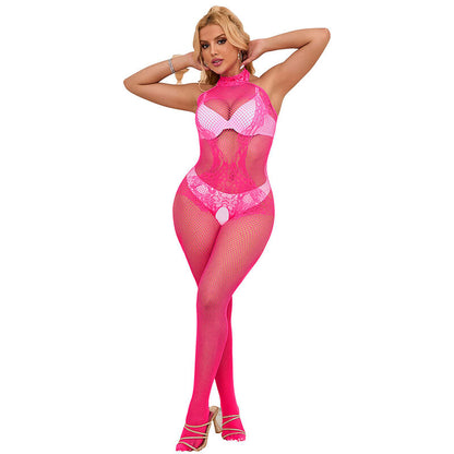 SUBBLIME Bodystocking Rosa – Design Elegante con Collo Alto per un Comfort Unico