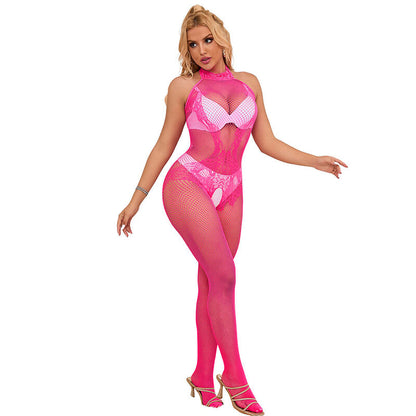 SUBBLIME Bodystocking Rosa – Design Elegante con Collo Alto per un Comfort Unico