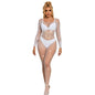 Comprar SUBBLIME Bodystocking De Rejilla Con Diamantes Blanco Talla Única – Diseño Elegante Para Ocasiones Especiales-Noxtic