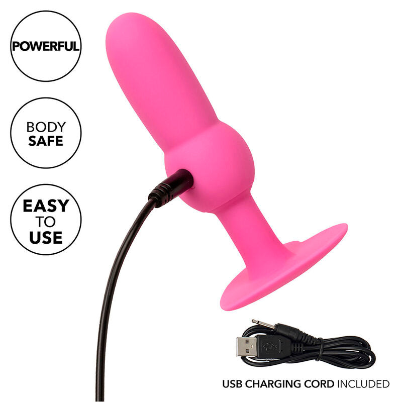 Calexotics First Time Plug anale con perline rosa – Giocattolo per l'esplorazione intima con 10 vibrazioni