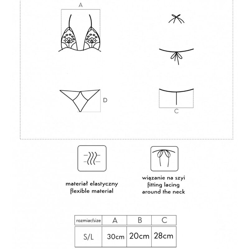 LIVCO Corsetti Fashion Jimena LC 20216 – Completo reggiseno e perizoma in pizzo di lusso