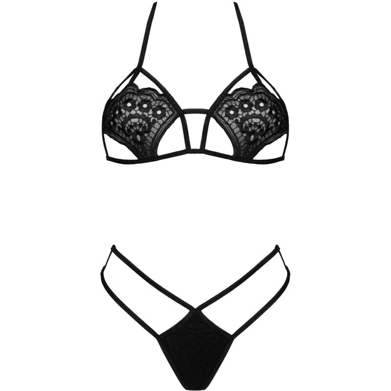 LIVCO Corsetti Fashion Jimena LC 20216 – Completo reggiseno e perizoma in pizzo di lusso