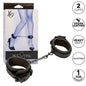 CALEXOTICS - NOCTURNAL ADJUSTABLE BLACK LEATHER ANKLE CUFFS