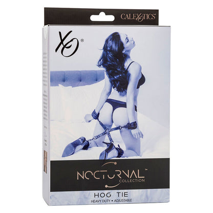CALEXOTICS Nocturnal Hog Tie Connector Regolabile in Pelle Nera – Design Elegante per Esperienze Sensuali Uniche