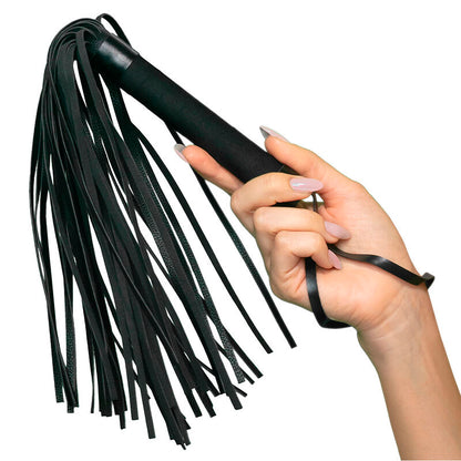 Calexotics Nocturnal Black Leather Flogger – Accessorio per il benessere sensibile per l'esplorazione personale