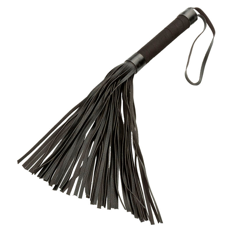 Calexotics Nocturnal Black Leather Flogger – Accessorio per il benessere sensibile per l'esplorazione personale