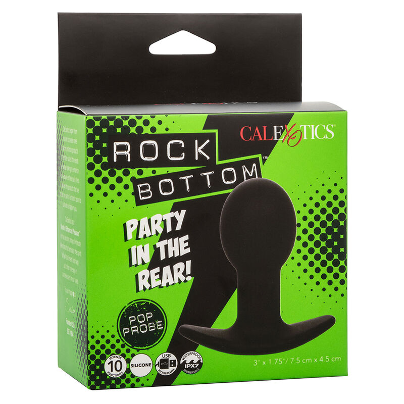 Calexotics Rock Bottom Plug – Juguete Con 10 Modos De Vibración Para Placer Personalizado