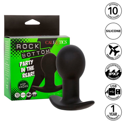 Calexotics Rock Bottom Plug – Juguete Con 10 Modos De Vibración Para Placer Personalizado