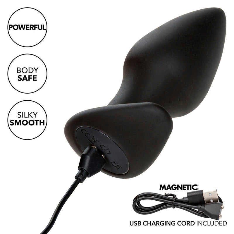CalExotics Rock Bottom Perfect Plug – Diseño Ergonómico Con 10 Funciones De Vibración