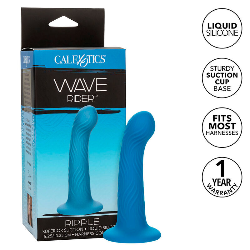 CALEXOTICS Wave Rider Ripple Plug Anal Azul – Diseño Ergonómico Para Placer Confortable