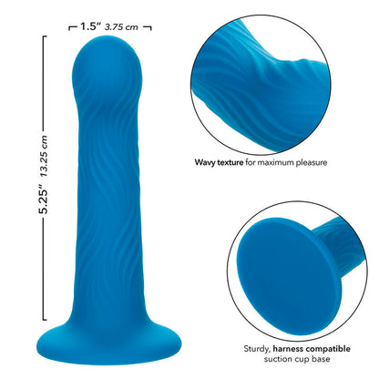 CALEXOTICS Wave Rider Ripple Plug Anal Azul – Diseño Ergonómico Para Placer Confortable
