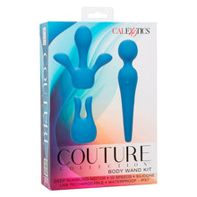 Kit vibratore Calexotics Couture Wand 10 vibrazioni blu – Dispositivo versatile con design elegante per il piacere personale