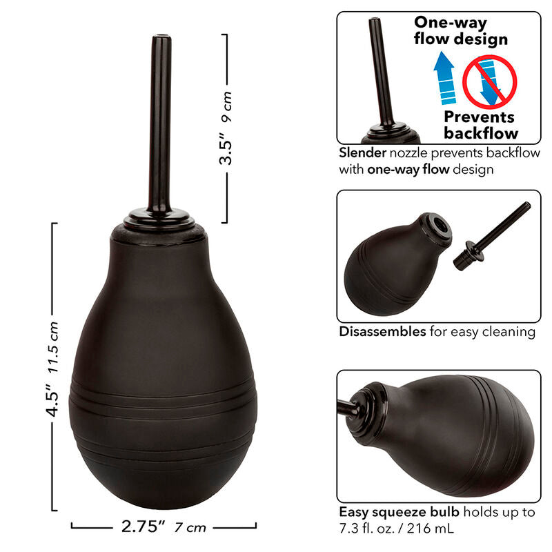 Comprar Calexotics One Way Ducha Anal Negra – Sistema De Válvula Unidireccional Para Higiene Eficiente-Noxtic