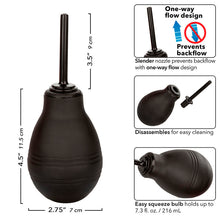 Calexotics One Way Ducha Anal Negra – Sistema De Válvula Unidireccional Para Higiene Eficiente