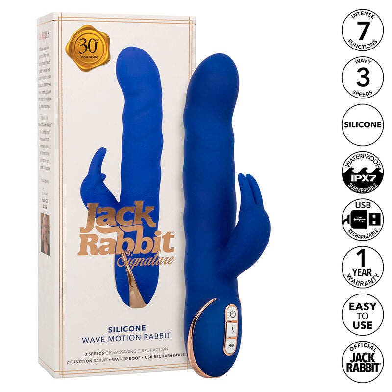 CALEXOTICS - JACK RABBIT VIBRATOR BLUE WAVE MOTION
