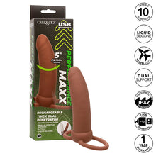 CALEXOTICS - MAXX DOUBLE PENETRATOR THICK 10 VIBRATIONS MULATTO