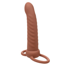CALEXOTICS - MAXX DOUBLE RIBBED PENETRATOR 10 VIBRATIONS MULATTO
