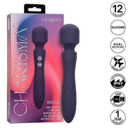CALEXOTICS Charisma Mystique – Masajeador Doble Motor Con 12 Funciones Para Placer Personalizado