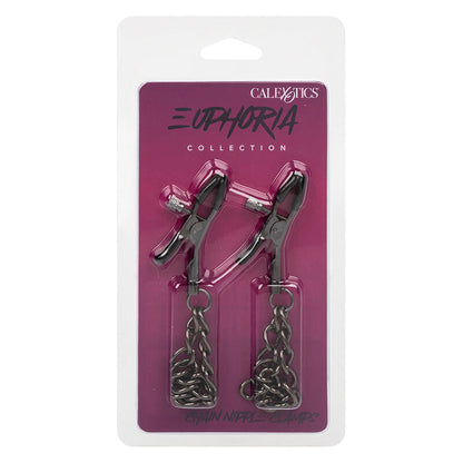 CALEXOTICS Euphoria Pinzas Pezones Con Cadena – Estimulación Sensorial Con Diseño Elegante