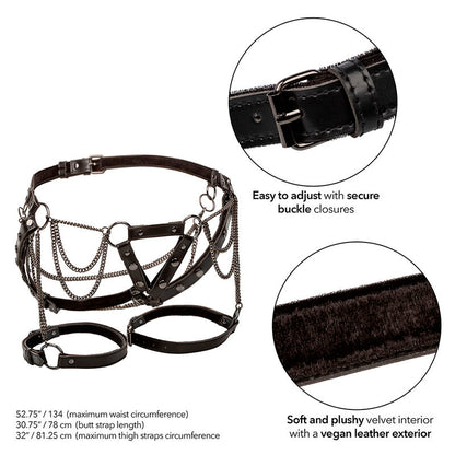 CALEXOTICS - EUPHORIA PREMIUM CHAIN ​​THIGH HARNESS PLUS SIZE