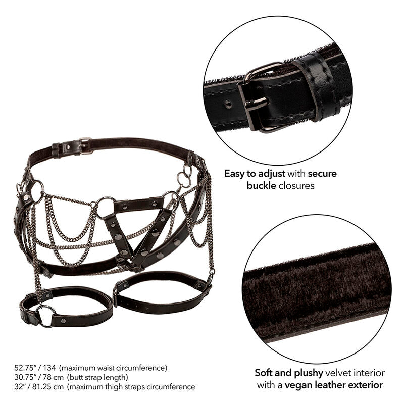 CALEXOTICS Euphoria Premium Plus Size Chain Thigh Harness – Design elegante per un'emancipazione sensuale