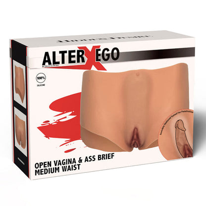 HIDDEN DESIRE - ALTER EGO OPEN VAGINA AND ANUS PANTIES, NATURAL MID-WAIST