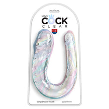 Dildo doppio King Cock 44 cm trasparente – Design versatile con effetto realistico