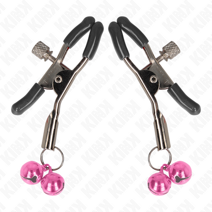 KINK Pinzas Para Pezones Doble Campanilla Rosa 6 Cm – Diseño Sensual Con Toque De Control