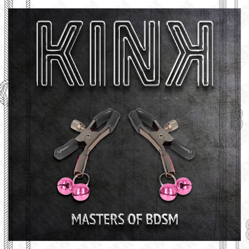 KINK Pinzas Para Pezones Doble Campanilla Rosa 6 Cm – Diseño Sensual Con Toque De Control
