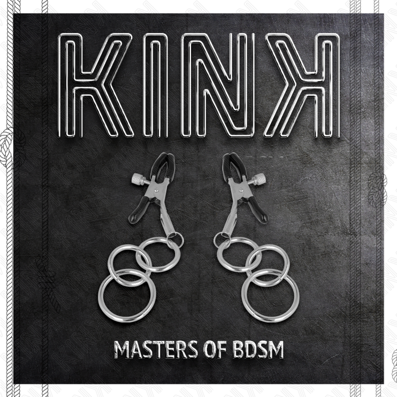 KINK Pinzas Para Pezones Con 3 Aros 6 Cm – Diseño Elegante Para Estimulación Sensorial