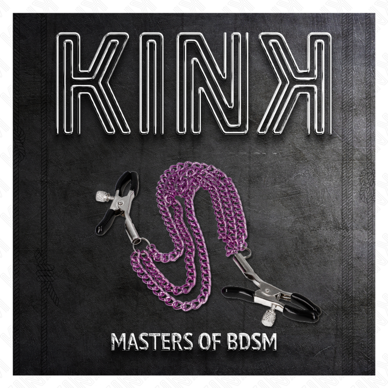 KINK Pinzas Para Pezones Con Triple Cadena Violeta – Estimulación Sensorial Para Nuevas Experiencias