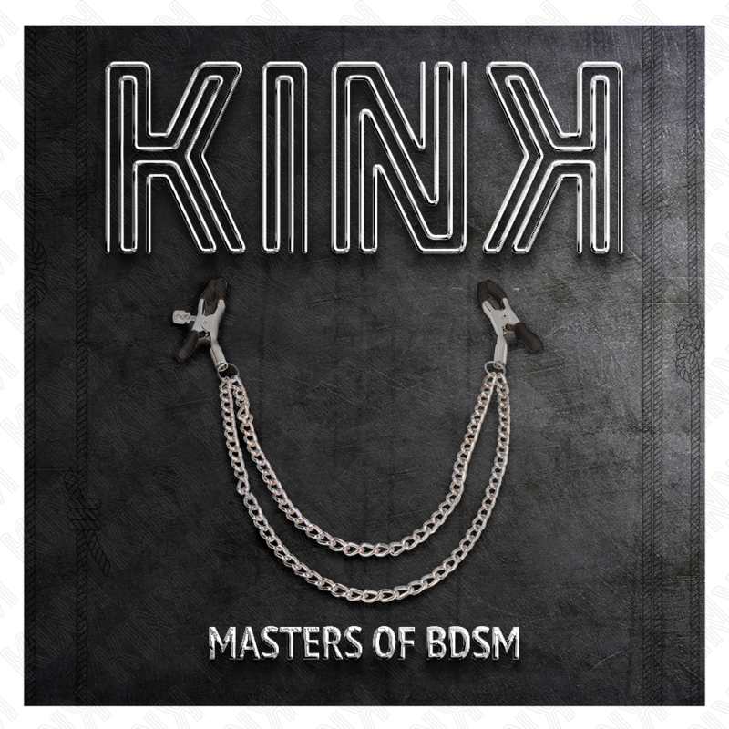 KINK Pinzas Para Pezones Con Doble Cadena Gruesa – Diseño Elegante Para Experiencias Sensoriales