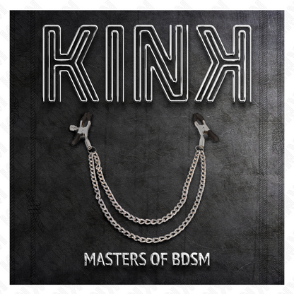 KINK Pinzas Para Pezones Con Doble Cadena Gruesa – Diseño Elegante Para Experiencias Sensoriales
