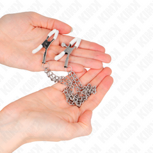 KINK - NIPPLE CLAMPS WITH DOUBLE THIN CHAIN ​​SILVER 20/23 CM