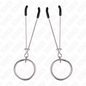 KINK Pinzas Para Pezones Fina Con Aro Plateado – Estimulación Sensorial Con Estilo Elegante