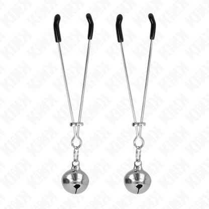 Comprar KINK Pinzas Para Pezones Con Cascabel Plateado – Diseño Elegante Para Estimulación Sensitiva-Noxtic