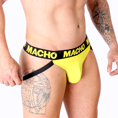 MACHO MX25A Jock Giallo Lycra S – Jock ergonomico dal design elegante