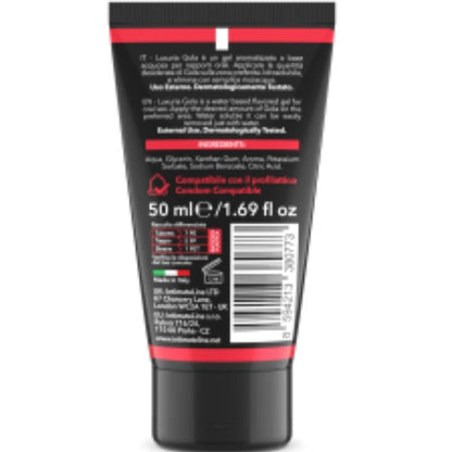 INTIMATELINE LUXURIA Gola Gel Oral Fresa 50 ML – Gel Comestible Con Sabor Atractivo Para Disfrute Sensorial