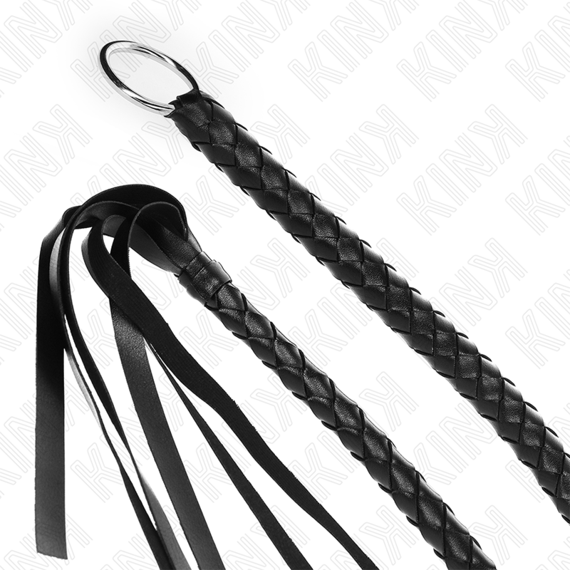 KINK Látigo De Serpiente Con Anillo De Mano Negro 65 Cm – Diseño Elegante Para Explorar Nuevas Sensaciones