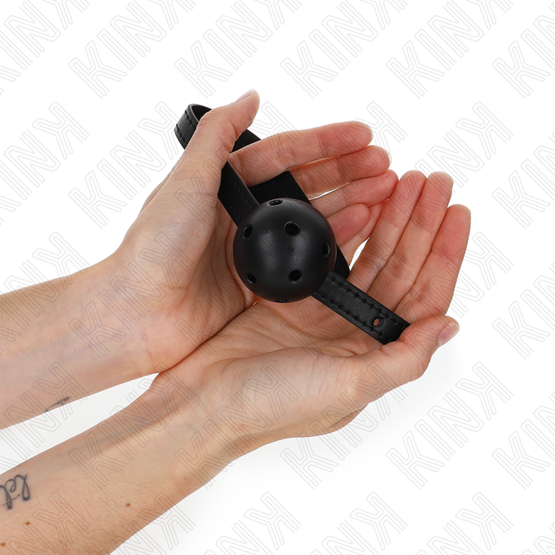 KINK Simplicity Bavaglio a sfera traspirante nero – Design confortevole per esperienze sensuali