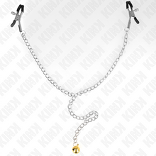KINK - NIPPLE CLAMPS WITH GOLD BELL AND CHAIN ​​30 CM