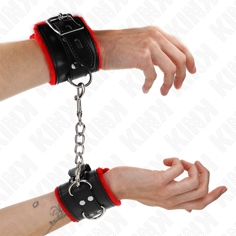 Comprar KINK Muñequeras Forradas Rojas – Diseño Ajustable Con Agujeros Cuadrados Para Comodidad Sensorial-Noxtic