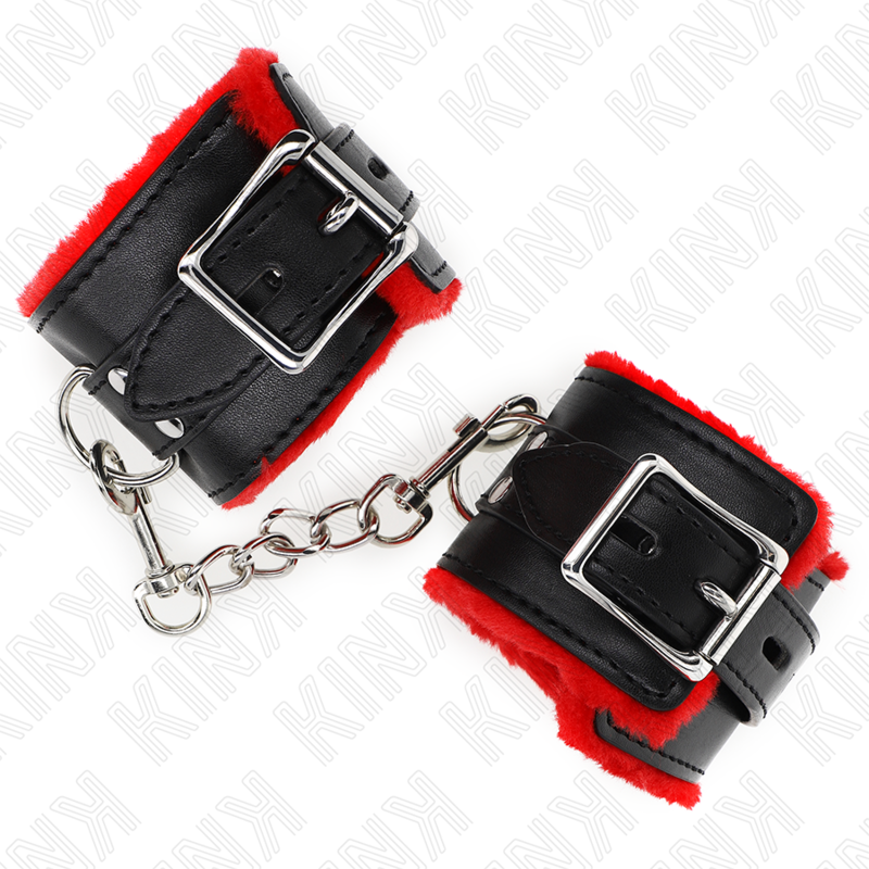 Comprar KINK Muñequeras Forradas Rojas – Diseño Ajustable Con Agujeros Cuadrados Para Comodidad Sensorial-Noxtic