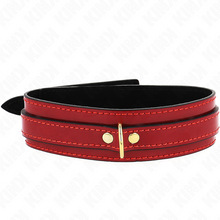 KINK Collar Ajustable Rojo Vino – Diseño Elegante Con Detalles Dorados Para Comodidad Y Estilo