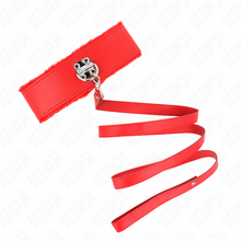 Comprar KINK Collar Con Correa Rojo – Diseño Elegante Con Tachuelas Plateadas Ajustable Para Comodidad Sensual-Noxtic