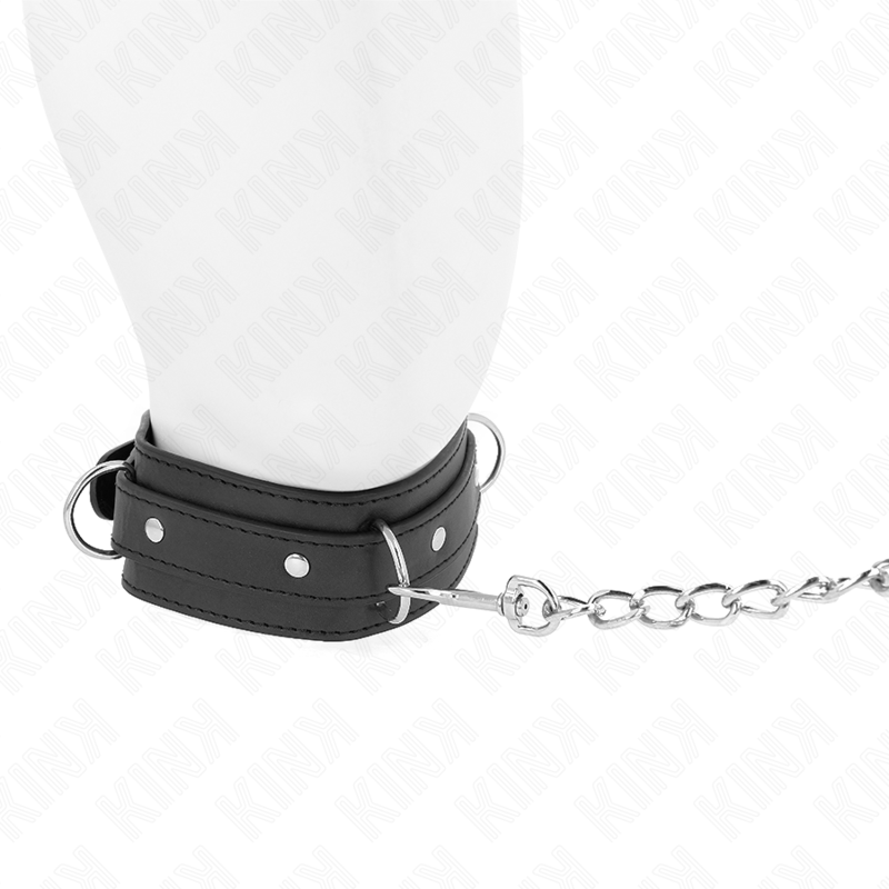 KINK - COLLAR WITH LEASH 65 CM 3 RINGS MODEL 1 ADJUSTABLE 38-49 CM X 5 CM